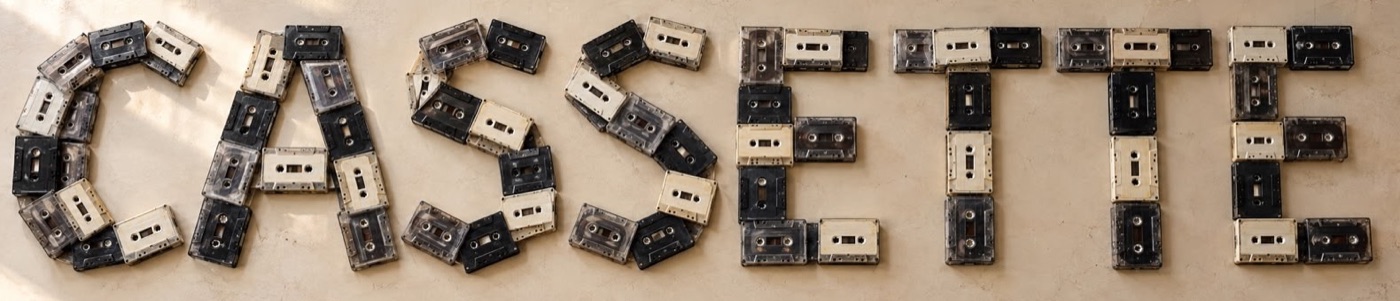 Cassette, escrito con casetes de audio